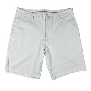 Rhone Commuter Shorts Mens 32 Stone Chino 8" Inseam Flat Front Preppy Golf